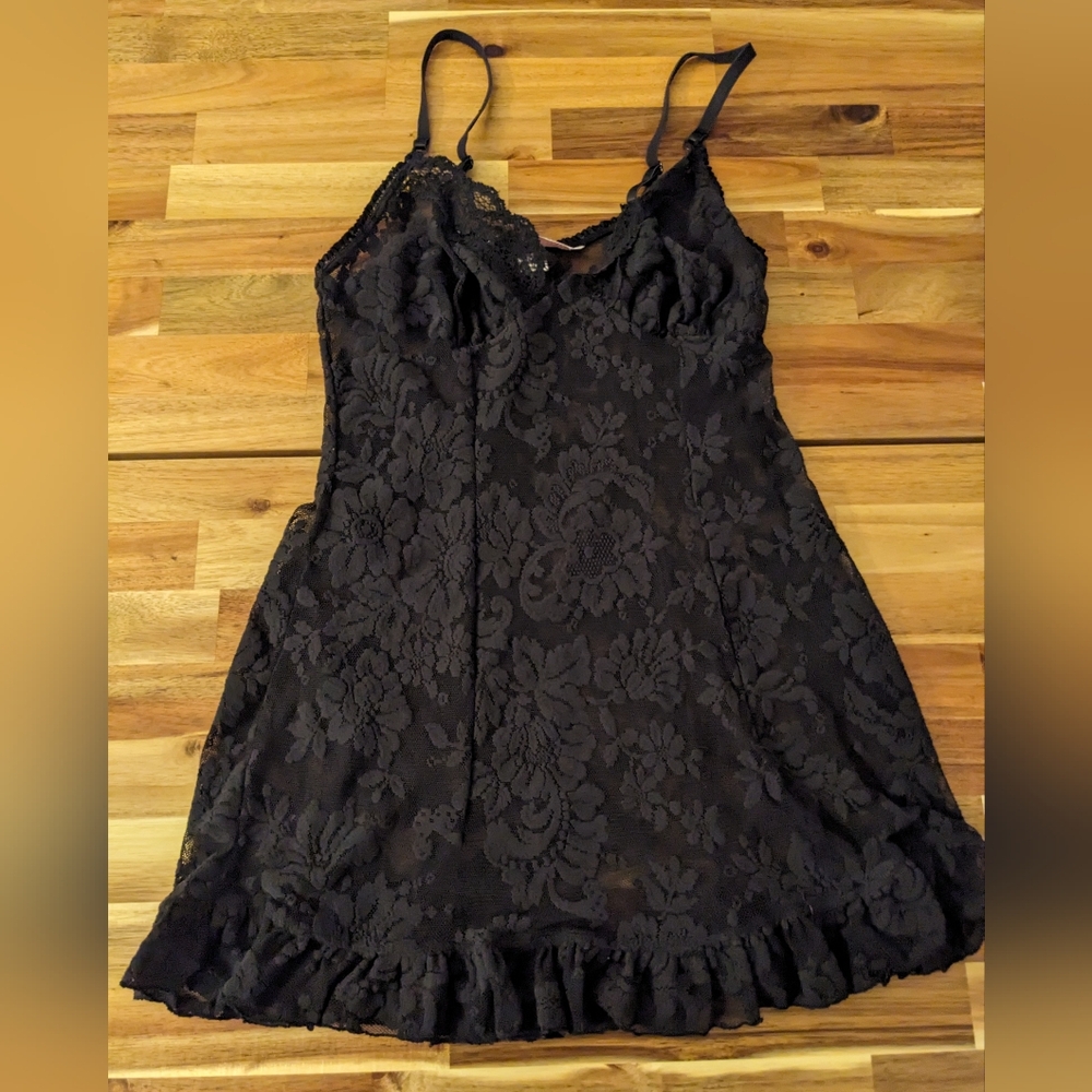 Victoria's Secret black babydoll slip